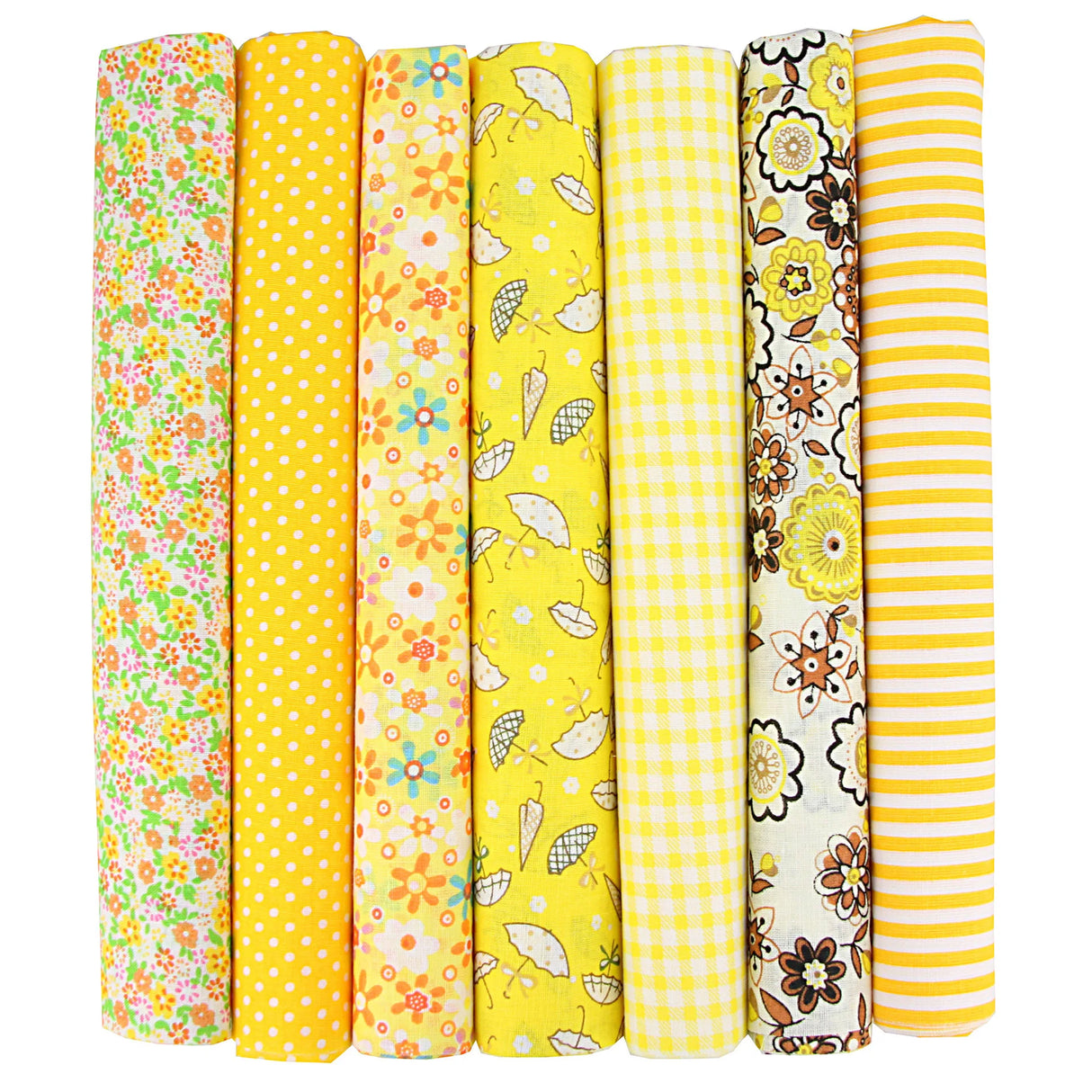 7Pcs 20" x 20" Cotton Fabric DIY Making Supplies Quilting Patchwork Fabric Fat Quarter Bundles DIY for Quilting Patchwork