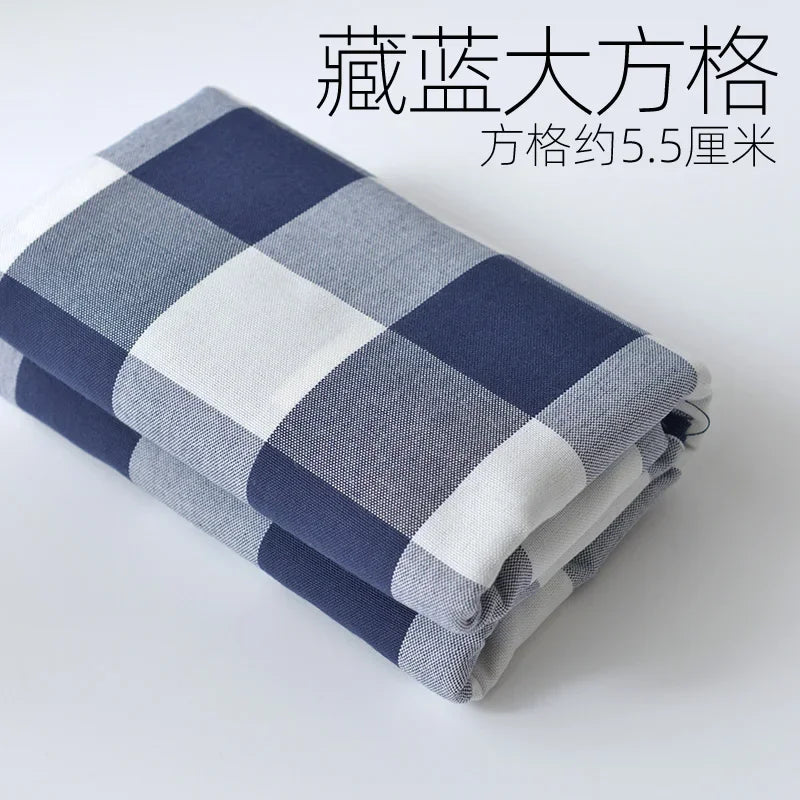 Home Furnishings Tablecloths Curtains Cushions Sofas Thickened Yarn Dyed Polyester Cotton Checkered Stripes Solid Colors Fabric