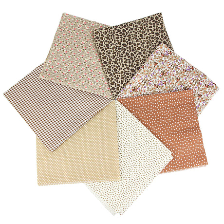 7Pcs 20" x 20" Cotton Fabric DIY Making Supplies Quilting Patchwork Fabric Fat Quarter Bundles DIY for Quilting Patchwork
