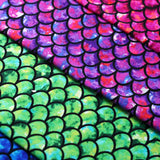 Mermaid Hologram Nylon Spandex Fabric - Holographic Mermaid Scales, 58/60" Width (1 Yard)
