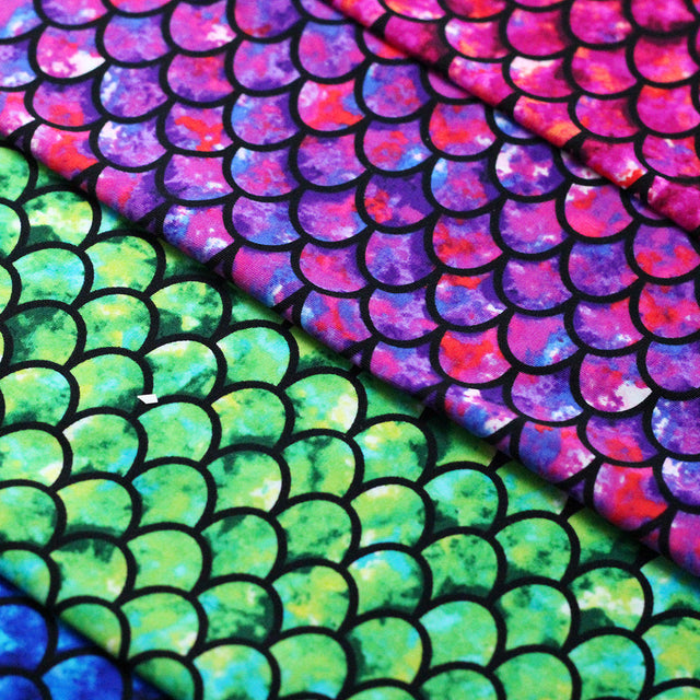 Mermaid Hologram Nylon Spandex Fabric - Holographic Mermaid Scales, 58/60" Width (1 Yard)