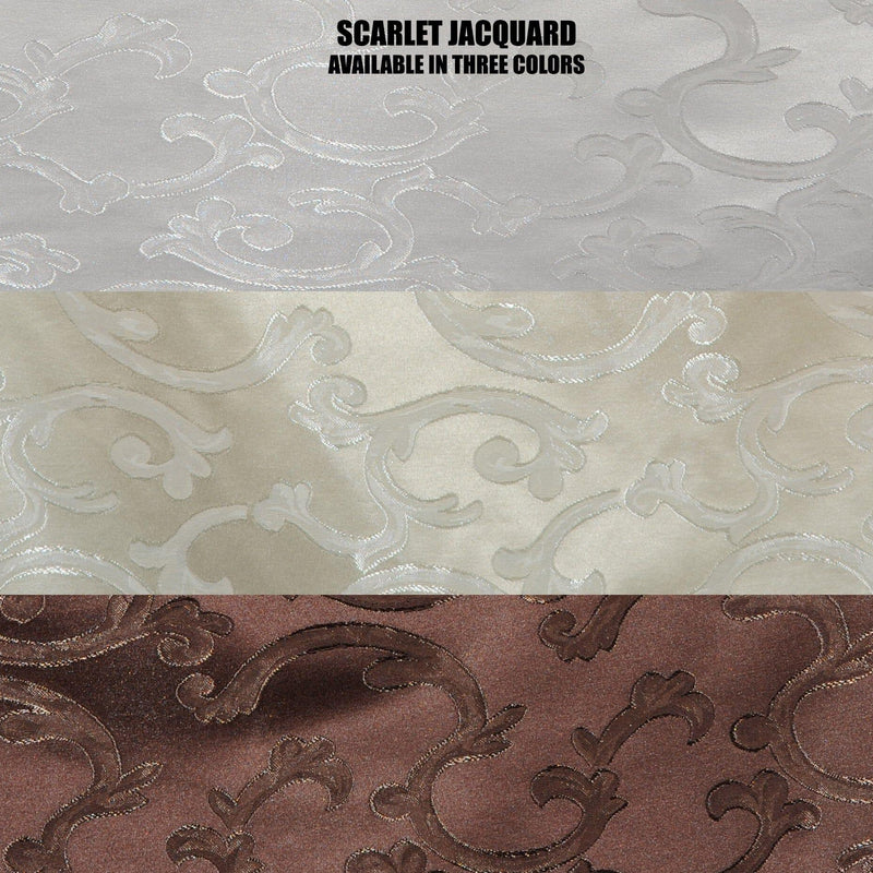 Vineyard Scarlet Jacquard Polyester Fabric - Vineyard Pattern, 58/60" Width, Multiple Colors (1 Yard)