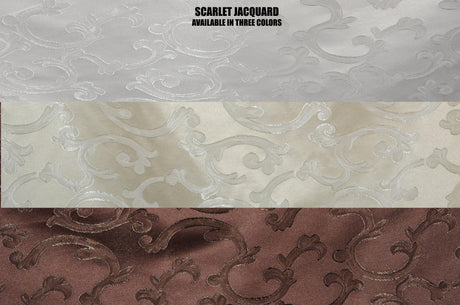 Vineyard Scarlet Jacquard Polyester Fabric - Vineyard Pattern, 58/60" Width, Multiple Colors (1 Yard)