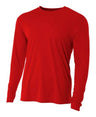 A4 N3165 Micro Poly Interlock Fabric - Scarlet, Long Sleeve, 44+ UPF (1 Piece)
