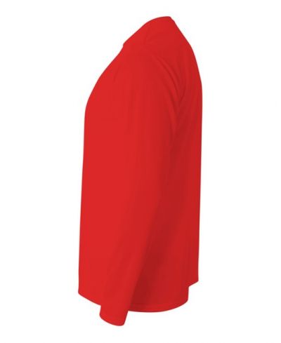 A4 N3165 Micro Poly Interlock Fabric - Scarlet, Long Sleeve, 44+ UPF (1 Piece)
