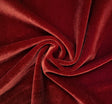 Stretch Velvet Solid Scarlet Polyester Spandex Fabric - Scarlet, Solid, 58/60" Width