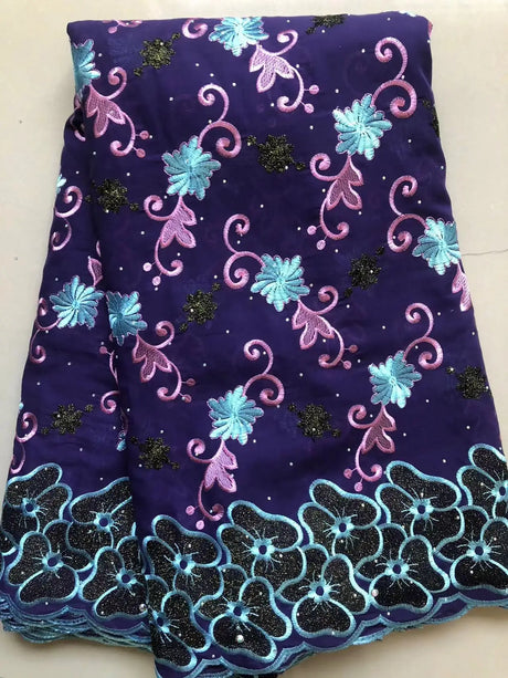 Wholesale Cotton African Lace Fabric 2023 High Quality Swiss Voile Lace Fabric Nigerian Dry Lace Fabrics With Stones Wedding Sew