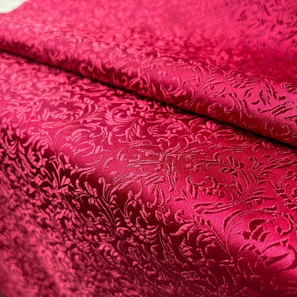75x50cm Wheat Floral Pattern Damask Silk Satin Brocade Jacquard Fabric DIY Cheongsam Costume Upholstery Curtain Sewing Patchwork