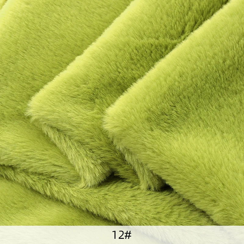 8mm Imitation Rabbit Fur Fabric Soft Short Plush For Warm Scarf, Doll,DIY Plush Toys Fabric Background Display Cloth 50x50cm/1m
