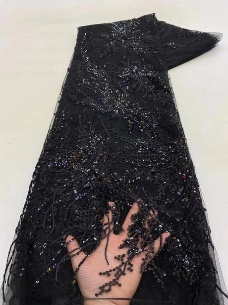 Luxury Pink 2023 High Quality French Tulle Net Sequins Lace Fabric African Lace Fabric 5 Yards For Nigeria Wedding Party Dress