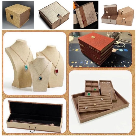 Self Adhesive Linen Fabric For DIY Handmade Crafts Gift Packaging Jewelry Drawer Liner Bag Wall Home Renovation Decorative Cloth