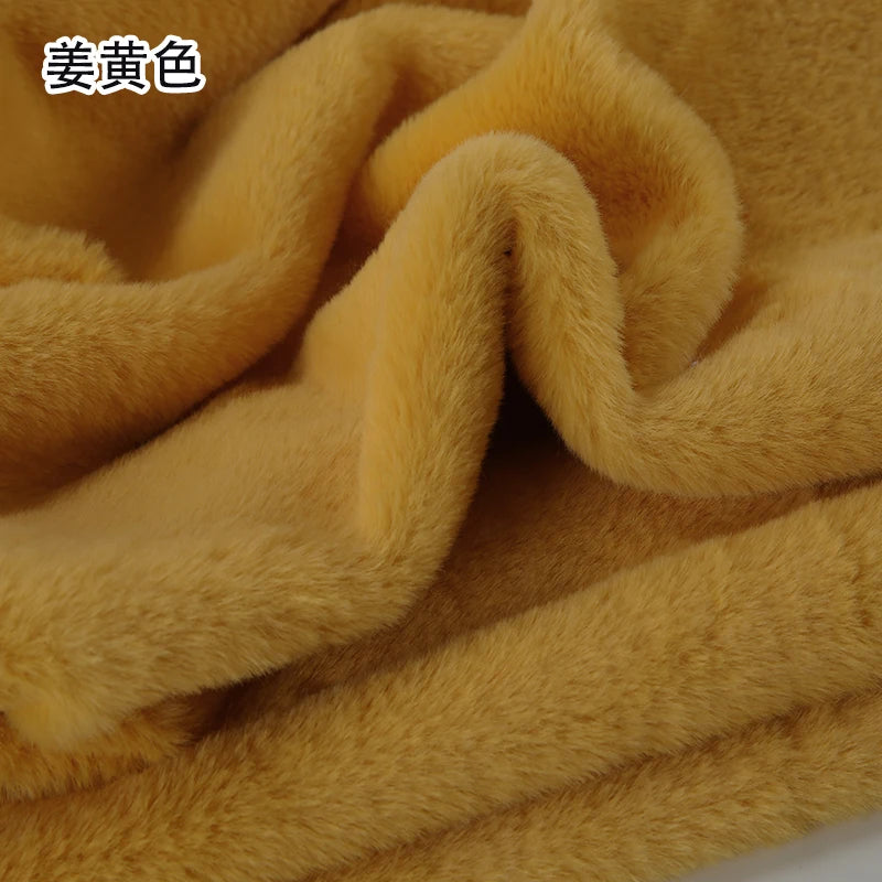 White Grey Colour Series 8mm imitation Rex rabbit Fur Fabric short plush fabric cabinet tablecloth display scarf cotton doll DIY