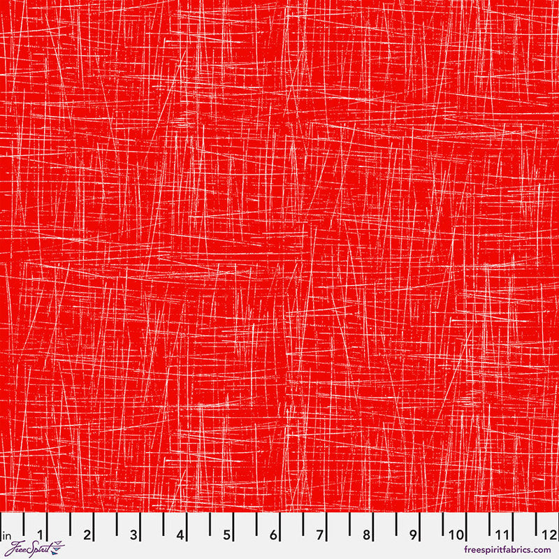 Red Cotton Print Fabric 44/45" Scratch