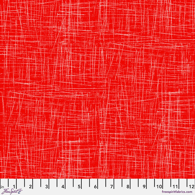 Red Cotton Print Fabric 44/45" Scratch