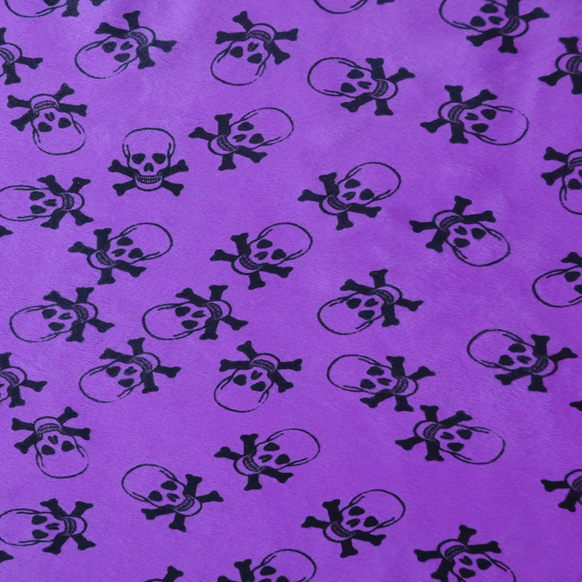 Faux Fur Skull Print Fabric 60" Wide