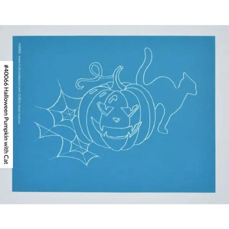 Halloween Pumpkin With Cat 6 3/4" x 9" Stencil