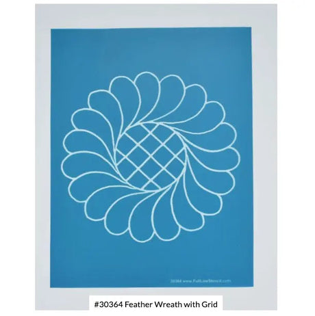 Wreath with Grid Center Stencil 7 1/2"
