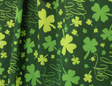Lucky Four Leaf Clovers Polyester Spandex Fabric - Four Leaf Clover Print, 58"/60" Width (1 Yard)