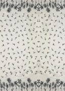1 yarda de tela decorativa para el hogar de lino impreso con borde doble floral, ancho de 57"