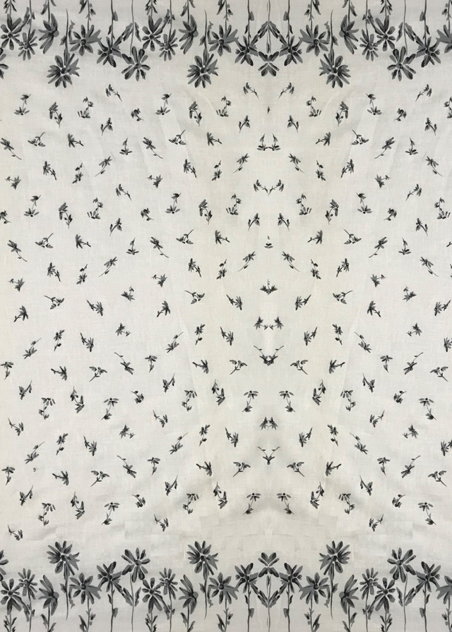 Floral Printed Linen Fabric
