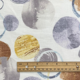Printed Linen Blue Spacian Fabric