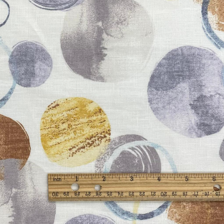 Printed Linen Blue Spacian Fabric
