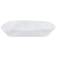 Hoffmaster 4" White Waxed Fluted Small Eclair Baking Case - 500/Pack