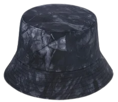 Bucket Hats 100 Percent Cotton Fabric - Black Tie Dye (1 Hat)