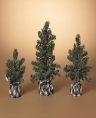 Pine Tree With Plaid Fabric - Large