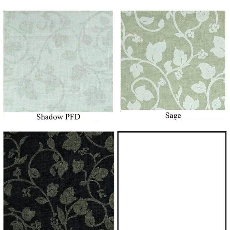 Linen Vines Puff Print Fabric Swatch