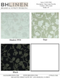 Linen Vines Puff Print Fabric Swatch