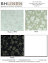 Linen Vines Puff Print Fabric Swatch