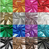 20 Colors Heavy Nylon Spandex Fabric - Shiny Mystic Finger Foil, 4-Way Stretch, 58"-60" Width