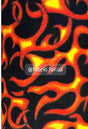 Inferno Flames Polyester Fleece Fabric - Black Flames, 58-60" Width