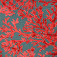 Burnout Velvet Upholstery Fabric Coral Pattern