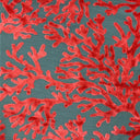 Burnout Velvet Upholstery Fabric Coral Pattern