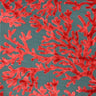 Burnout Velvet Upholstery Fabric Coral Pattern
