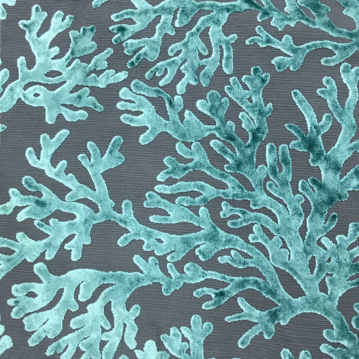 Burnout Velvet Upholstery Fabric Coral Pattern