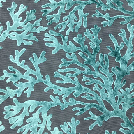 Burnout Velvet Upholstery Fabric Coral Pattern
