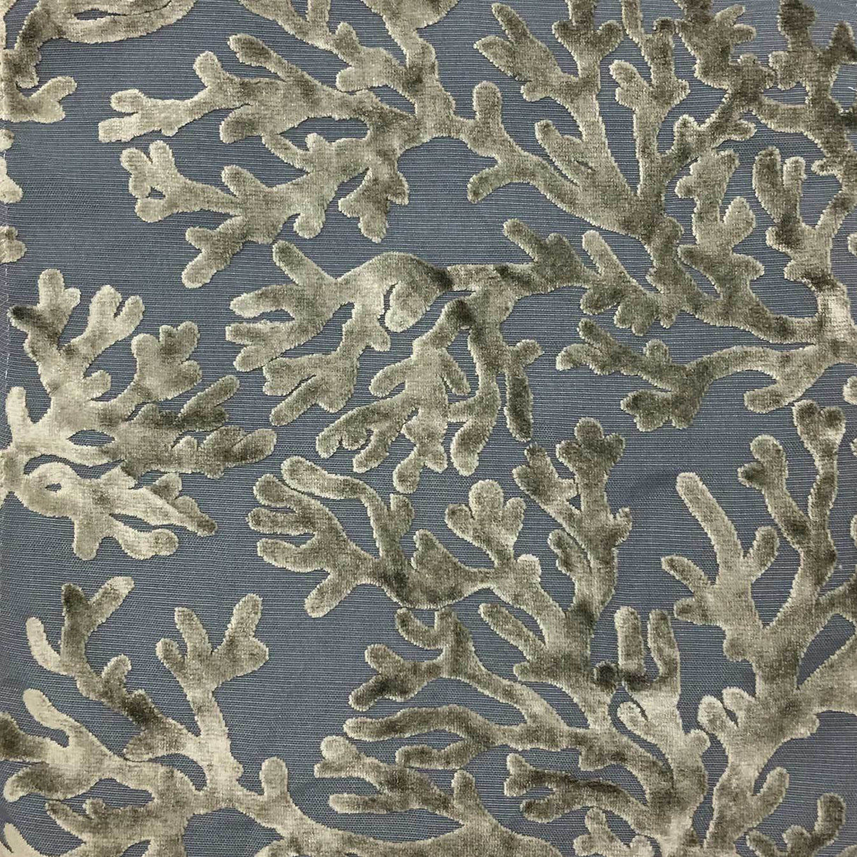 Burnout Velvet Upholstery Fabric Coral Pattern