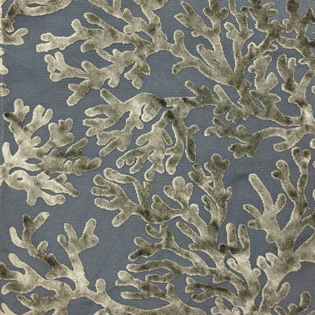 Burnout Velvet Upholstery Fabric Coral Pattern