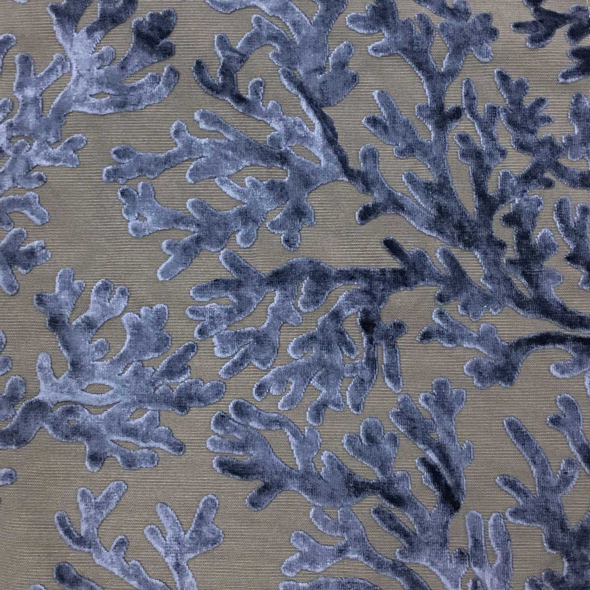 Burnout Velvet Upholstery Fabric Coral Pattern