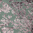 Burnout Velvet Upholstery Fabric Coral Pattern