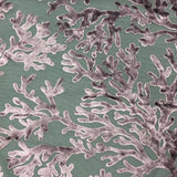 Burnout Velvet Upholstery Fabric Coral Pattern