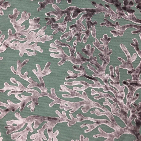 Burnout Velvet Upholstery Fabric Coral Pattern