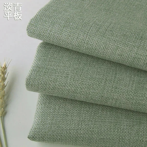 Thickening Solid Color Polyester Linen Fabric Dust-proof Coarse Fabric Canvas Sofa DIY Curtains Tablecloths Seat Cushions Fabric