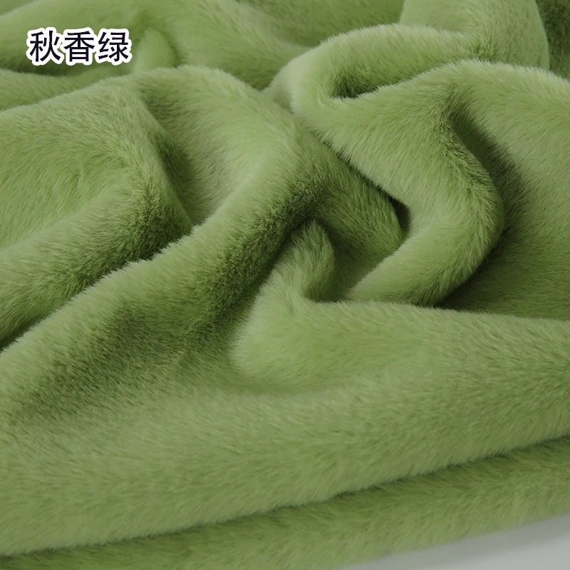 White Grey Colour Series 8mm imitation Rex rabbit Fur Fabric short plush fabric cabinet tablecloth display scarf cotton doll DIY