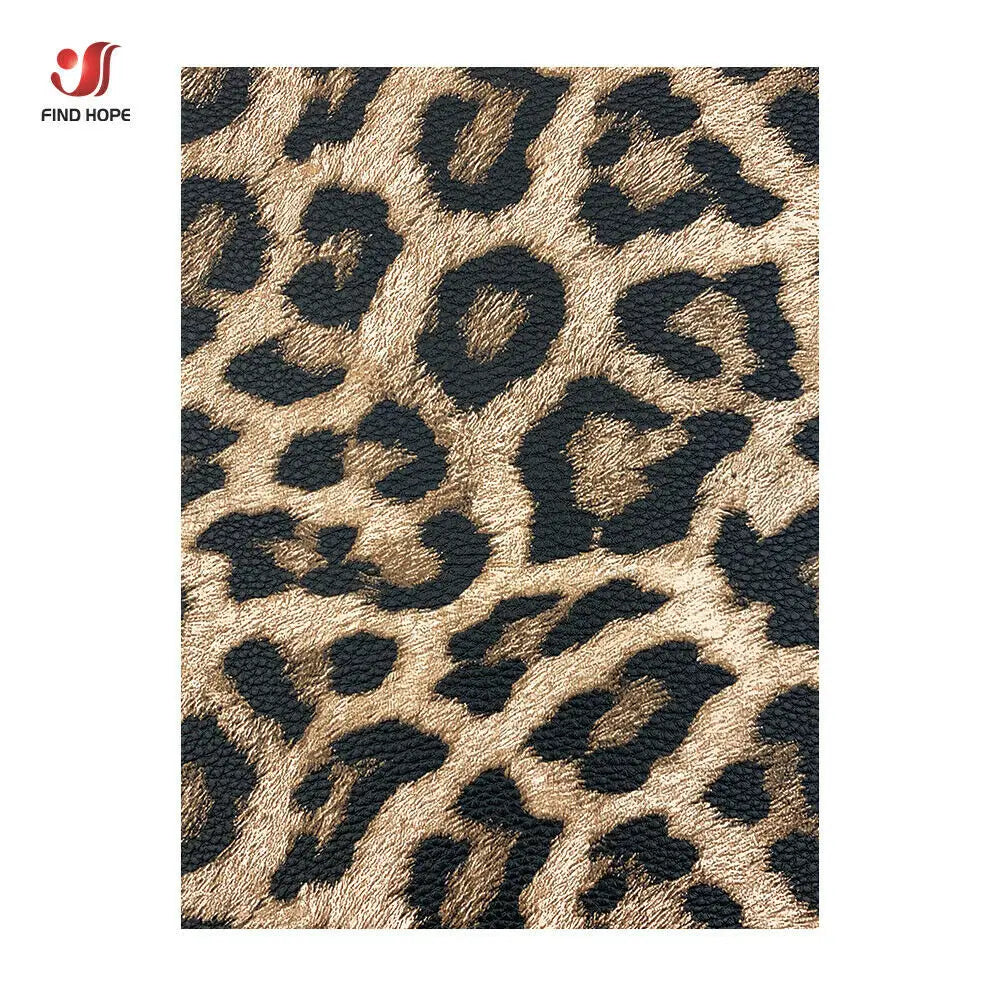 Leopard PU Leatherette Sewing Fabric Faux Leather DIY Craft Brooch Bow Handmade Earring Making Doll DIY Decor