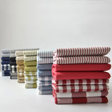 Home Furnishings Tablecloths Curtains Cushions Sofas Thickened Yarn Dyed Polyester Cotton Checkered Stripes Solid Colors Fabric