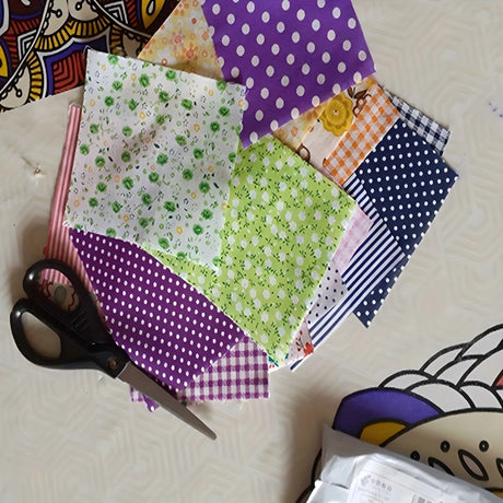50PCS/lot 10X10cm Cotton Fabric Different Flowers Patterned Handmade Quilting Patchwork Sewing Square Floral Cotton Fabric Craft